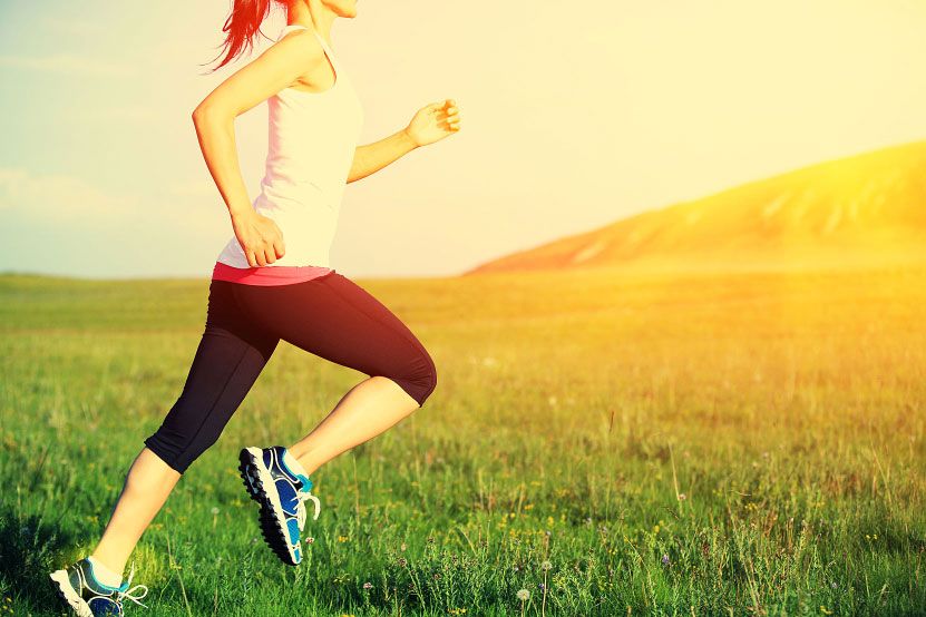 Person Jogging in Field Person Jogging in Field